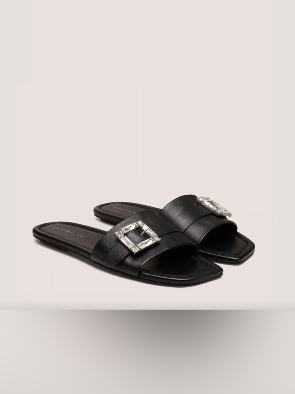 Stuart Weitzman June Slide Women's Size US 7 /EU 37.5 Crystal Buckle Detail